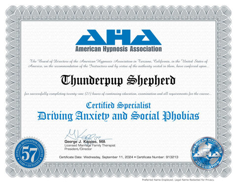 Certified Specialist: Driving Anxiety and Social Phobias