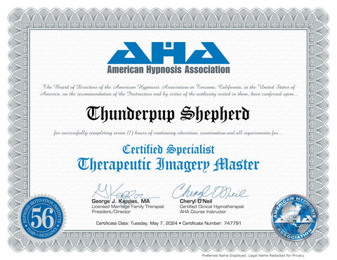 Certified Specialist: Therapeutic Imagery Master