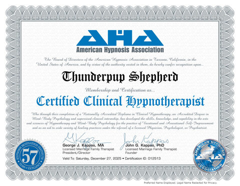 Certified Clinical Hypnotherapist